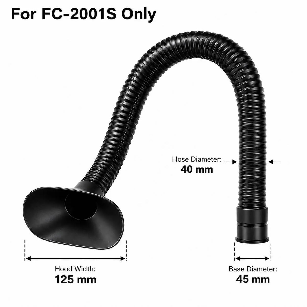 Fumeclear Replacement Fume Extractor Hose 40mm for  FC-2001S