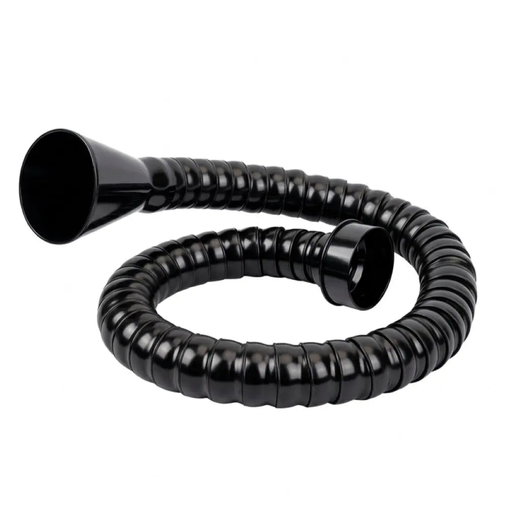 Segmented bamboo-style hose with bendable design, flexible structure for versatile fume extraction applications - Fumeclear