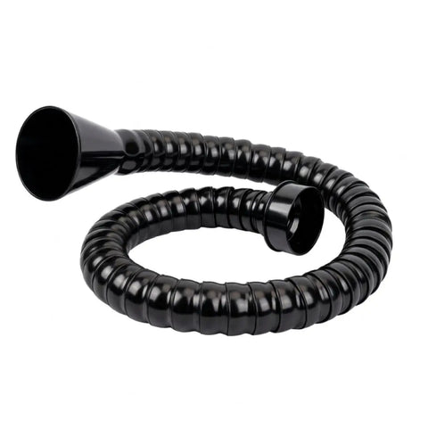 Segmented bamboo-style hose with bendable design, flexible structure for versatile fume extraction applications - Fumeclear