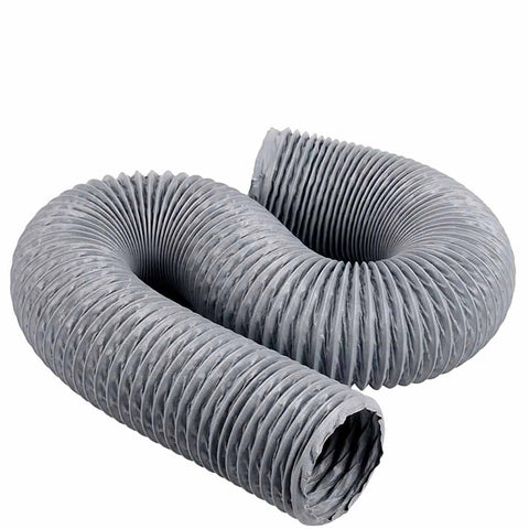 Fumeclear XL-300 laser fume extractor gray flexible inlet outlet hose in S-shape