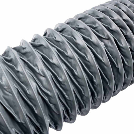 Close-up of Fumeclear XL-300 industrial laser fume extractor corrugated flexible duct hose texture