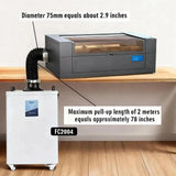 Fumeclear Retractable Fume Extractor Hose – 50mm & 75mm Replacement Extraction Tube Fumeclear fumeclear