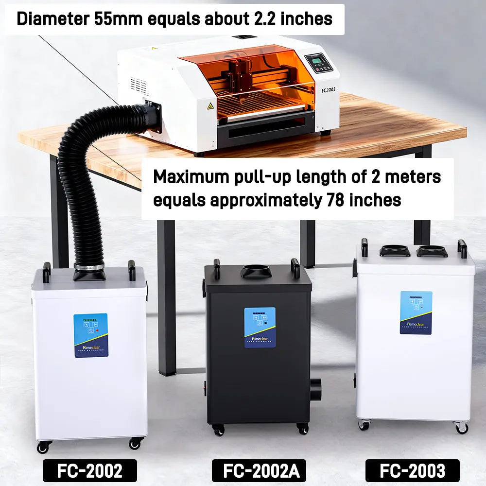 Fumeclear Retractable Fume Extractor Hose – 50mm & 75mm Replacement Extraction Tube Fumeclear fumeclear
