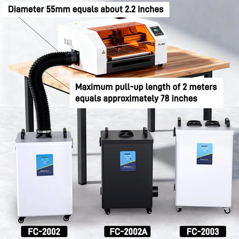 Fumeclear Retractable Fume Extractor Hose – 50mm & 75mm Replacement Extraction Tube Fumeclear fumeclear