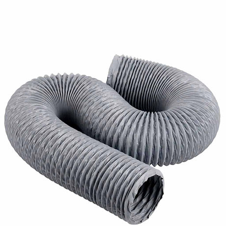 Fumeclear XL-300 laser fume extractor gray flexible inlet outlet hose in S-shape