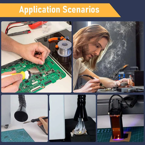 Fumeclear® FC-2003 Portable Laser Fume Extractor with Dual-Port for  20-30w Laser Engraver