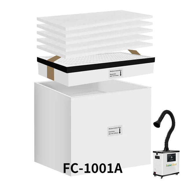 Fumeclear® FC-1001A Replacement Filter Set for FC-1001A & VEVOR DX1002 Fume Extractors fumeclear fumeclear