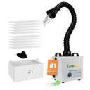 Fumeclear FC-100A Lötrauchabsauger mit flexiblem Schlauch, Haube, Fernbedienung und 10er-Pack Vorfiltern – 99,97% Filterung für sicheres Löten