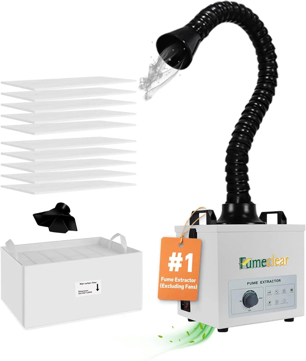 Fumeclear® FC-100A Solder Fume Extractor - 99.97% Filtration for Safe Soldering fumeclear fumeclear