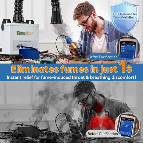 Fumeclear® FC-100A Solder Fume Extractor - 99.97% Filtration for Safe Soldering fumeclear fumeclear