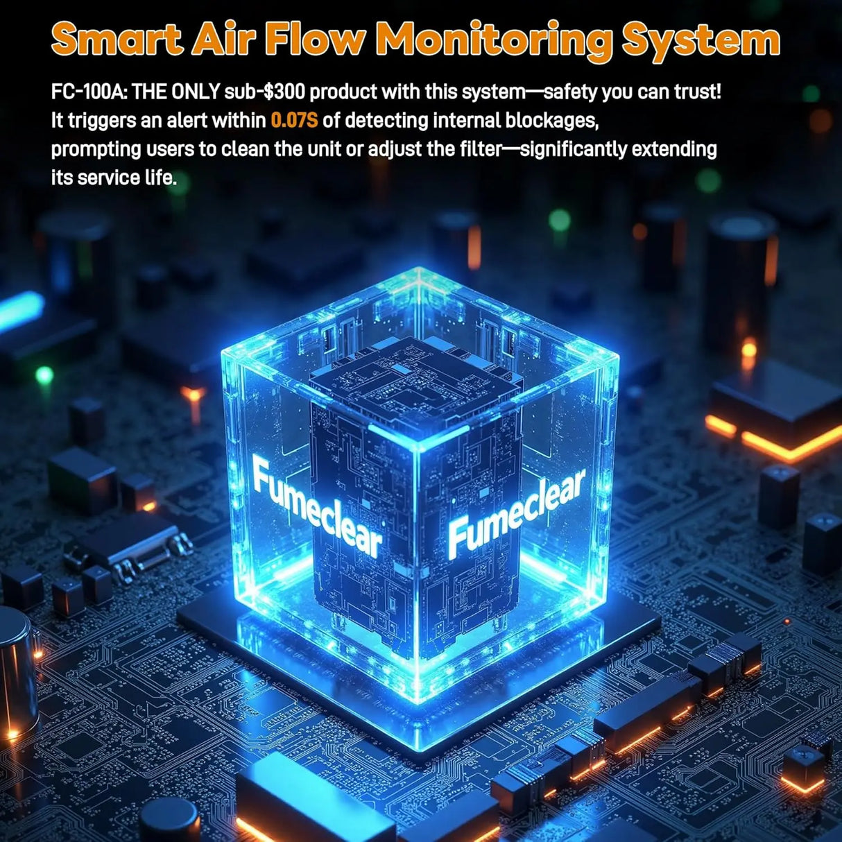 Fumeclear® FC-100A Solder Fume Extractor - 99.97% Filtration for Safe Soldering