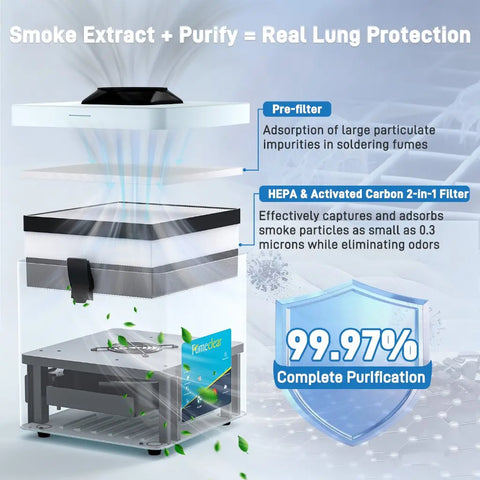 Fumeclear® FC-2001A Fume Extractor for Soldering