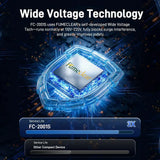 Fumeclear FC-2001S soldering fume extractor with self-developed wide voltage technology, operating safely from 110V to 220V while blocking surge interference