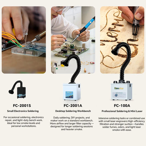 Fumeclear® FC-2001A Fume Extractor for Soldering