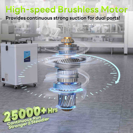 Fumeclear® FC-2003 Portable Welding Fume Extractor with Dual-Port fumeclear fumeclear