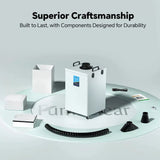 Fumeclear FC-2004 fume extractor components showing superior craftsmanship and durable build quality