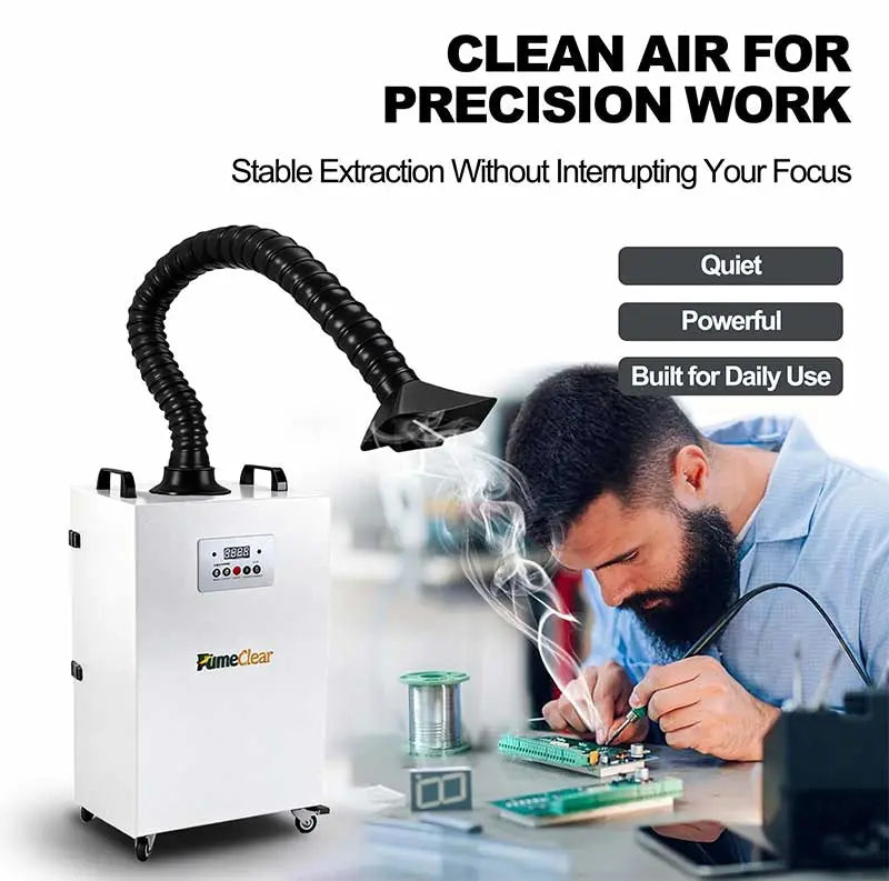 Fumeclear fc-350 brings clean air for precision soldering work