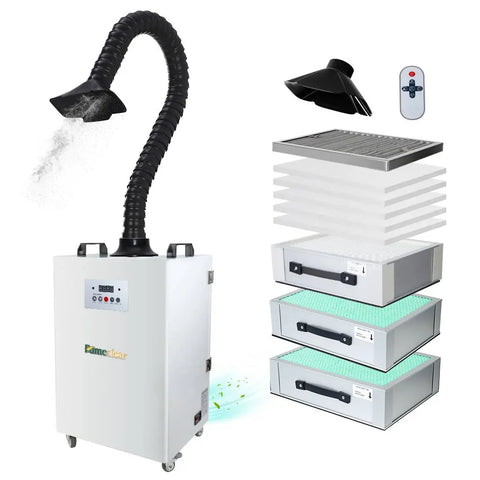 Fumeclear® FC-350 350W Laser Fume Extractor for Welding, Laser Engravers, Cutting fumeclear