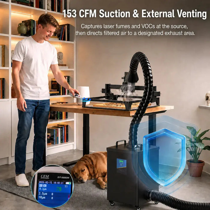 Fumeclear Fume extractor with lifetime after-sales support for product defects and application scenario mismatch