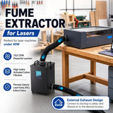 Fumeclear® Solder Fume Extractor with Exhaust for S1, D1 Pro 10W to 20W Laser Engraver FC-2002A fumeclear fumeclear