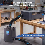 Fumeclear® Solder Fume Extractor with Exhaust for S1, D1 Pro 10W to 20W Laser Engraver FC-2002A fumeclear fumeclear