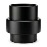 FUMECLEAR 75 to 100mm Duct Reducer - Black fume extractor ducting adapter for connecting 75mm to 100mm ventilation pipes
