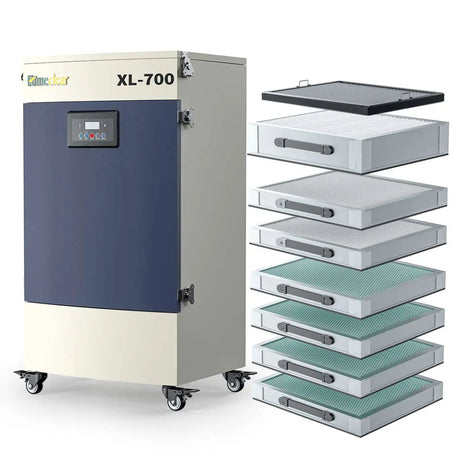 Industrial Laser Fume Extractor XL-700 for Heavy Smoke & VOCs fumeclear fumeclear