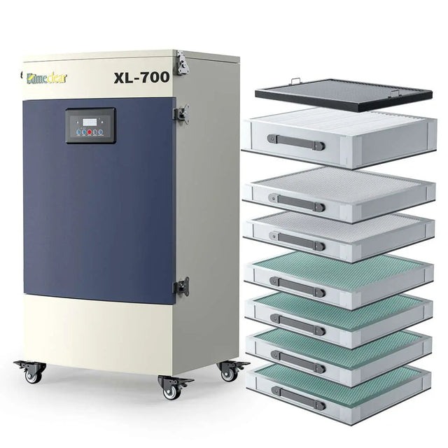 Industrial Laser Fume Extractor XL-700 for Heavy Smoke & VOCs fumeclear fumeclear