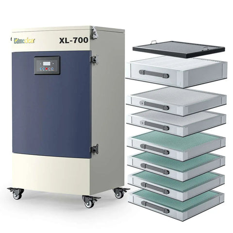 Industrial Laser Fume Extractor XL-700 for Heavy Smoke & VOCs fumeclear fumeclear