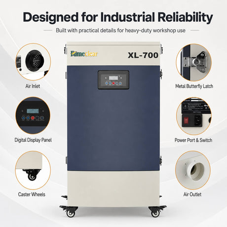 Industrial Laser Fume Extractor XL-700 for Heavy Smoke & VOCs fumeclear fumeclear