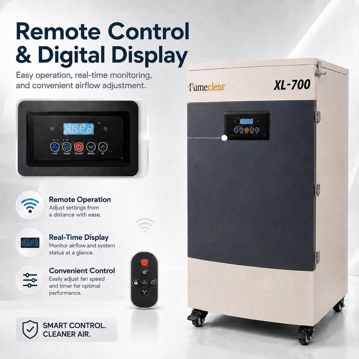 Industrial Laser Fume Extractor XL-700 for Heavy Smoke & VOCs fumeclear fumeclear