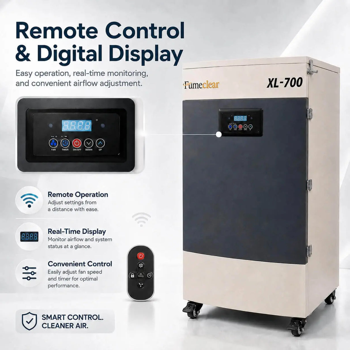 Industrial Laser Fume Extractor XL-700 for Heavy Smoke & VOCs
