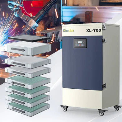 XL-700 applications and 8-layer filter structure display.
