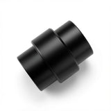FUMECLEAR 75 to 100mm Duct Reducer angled view - Heavy duty black fume extractor pipe reducer connector